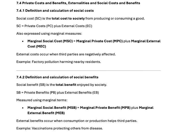 A Level Economics Notes CIE 9708