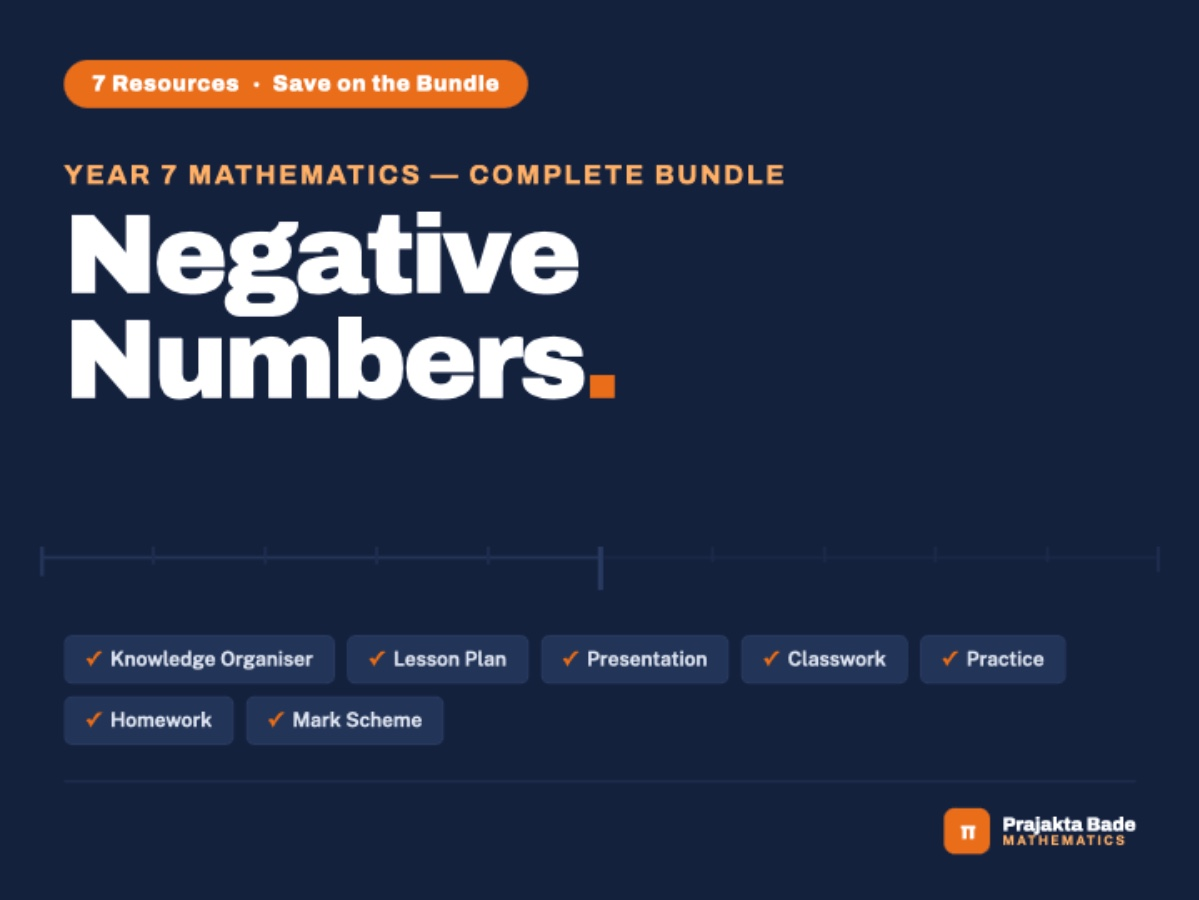 Year 7 Maths | Negative Numbers | All in one