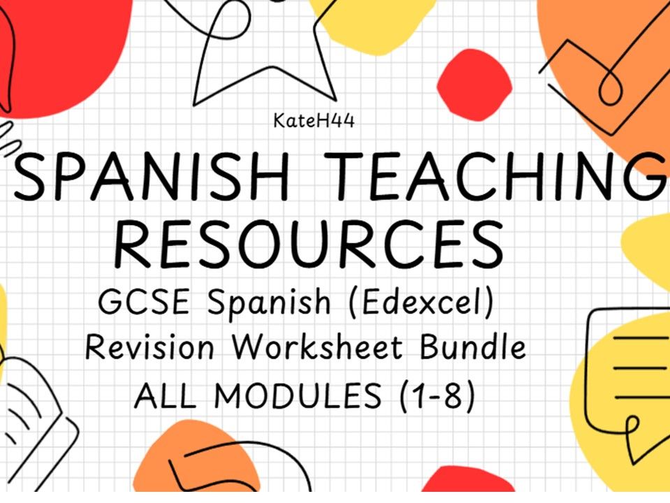 GCSE Spanish (New for 2026) Revision Worksheets for All Modules (1-8)