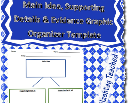 Main Idea, Supporting Details and Evidence Graphic Organizer