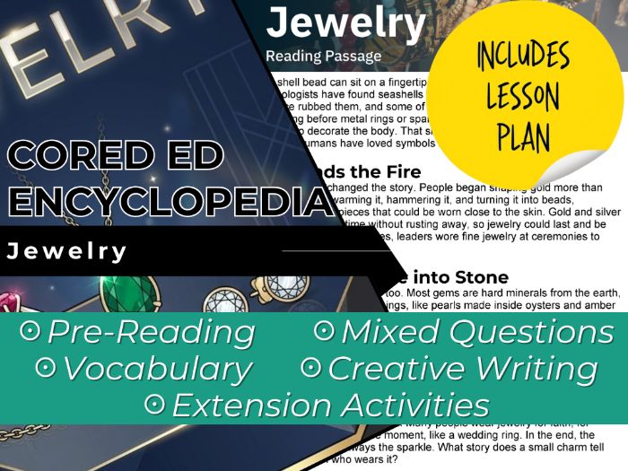 Jewelry Reading Comprehension Passage - Cored Ed Encyclopedia