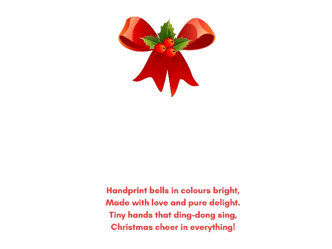 Handprint Bells Craft & Poem Sheet