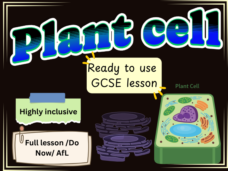 GCSE Biology & KS3 Plant Cell Lesson | Retrieval, Mini Whiteboard Quiz, SEND & Independent Learning