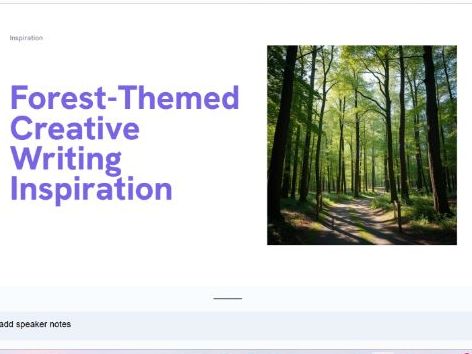 Forest-Themed Creative Writing Inspiration - 20 Images - Powerpoint