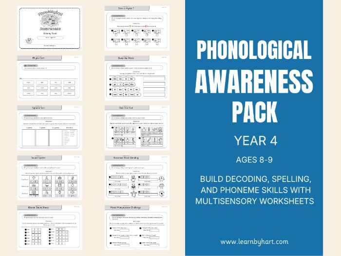 Phonological Intervention / Awareness | Year 4 (Ages 8–9) | Pupil Worksheets