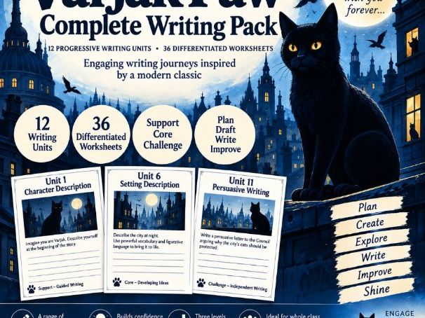Varjak Paw Differentiated Writing Pack