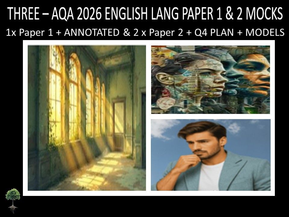 THREE - AQA PAPER 1 & 2 | 2026 FULL MOCKS | ANNOTATED | Q4 PLAN | MODELS