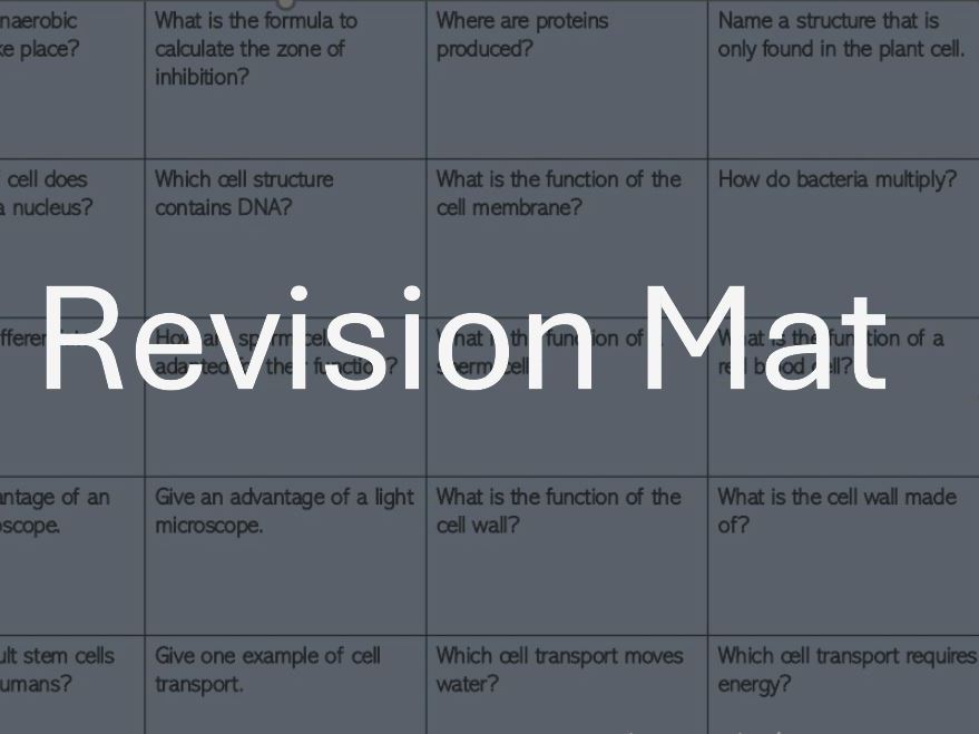 AQA GCSE Biology & Trilogy Paper 1 Revision Mats 8461 & 8464
