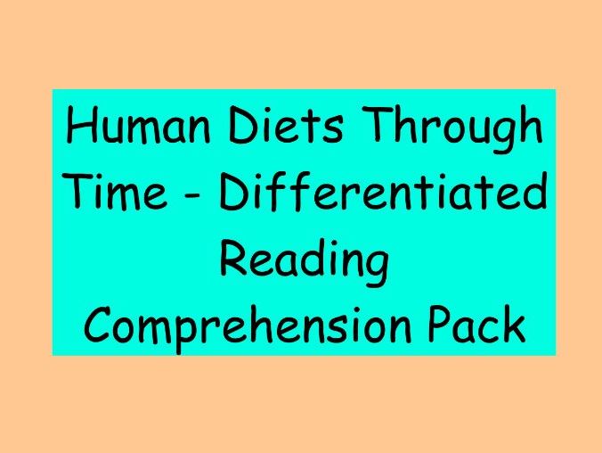 Human Diets Through Time – Differentiated Reading Comprehension Pack (KS2)