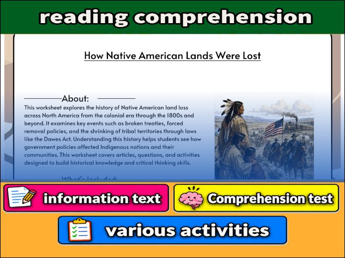 How Native American Lands Were Lost   & Comprehension ����Vlogt