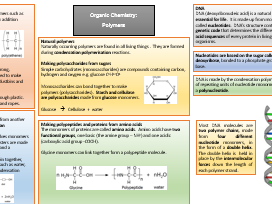 Polymers Knowledge organiser