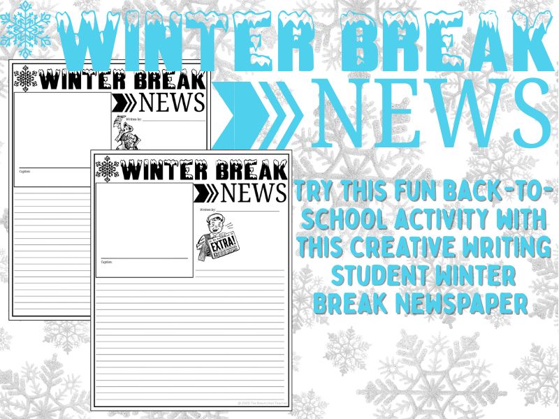 Winter Break News Writing Template