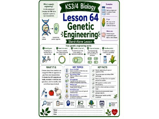 Genetic engineering cover lesson (L64) Biology