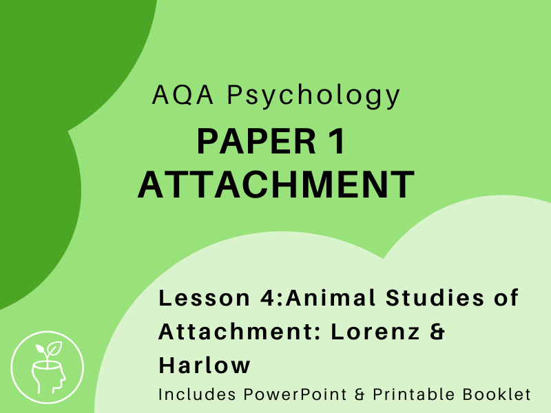 AQA Psychology -Attachment  - Animal Studies [updated 2025 specification]
