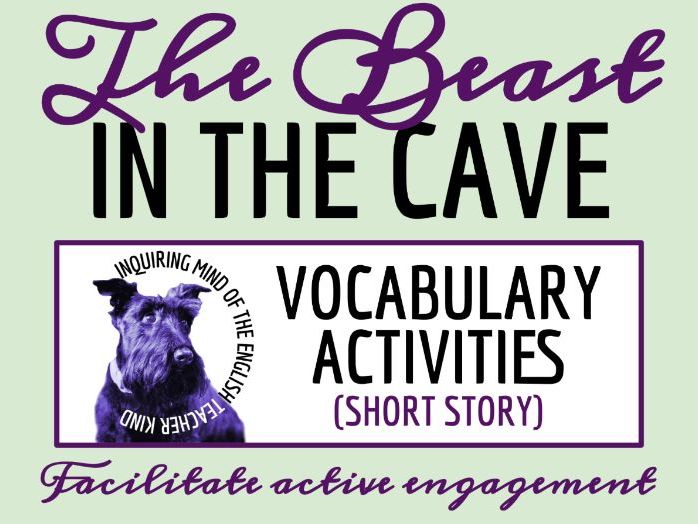 "The Beast in the Cave" by H.P. Lovecraft Vocabulary Worksheet, Crossword Puzzle, and Word Search