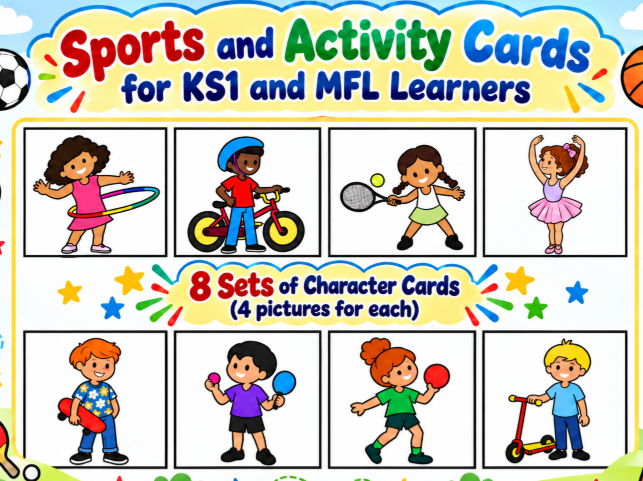 Sports and Activity Cards KS1 and MFL