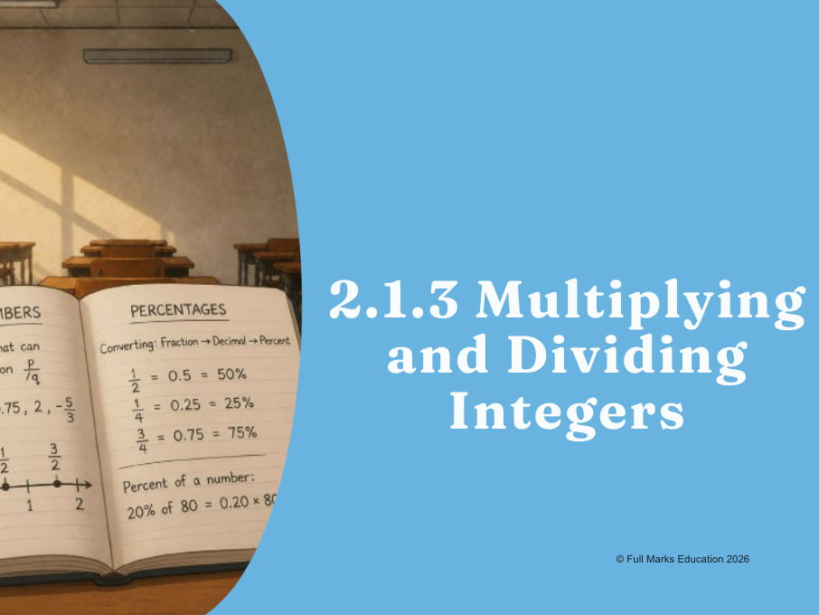 IB Maths MYP Year 2, Unit 1 - 2.1.3 Multiplying and Dividing Integers