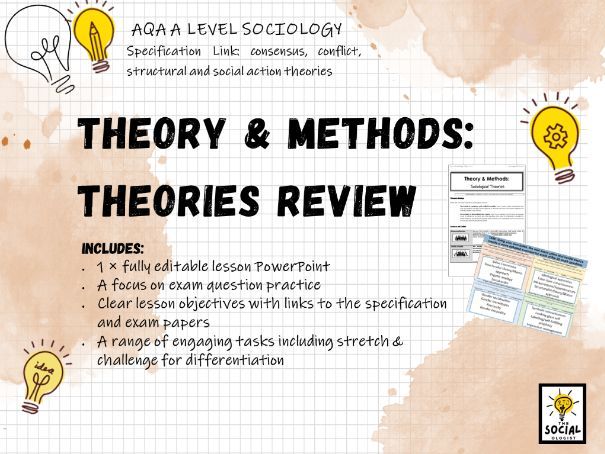 AQA A level Sociology - Theory and Methods 2 - Theories Review
