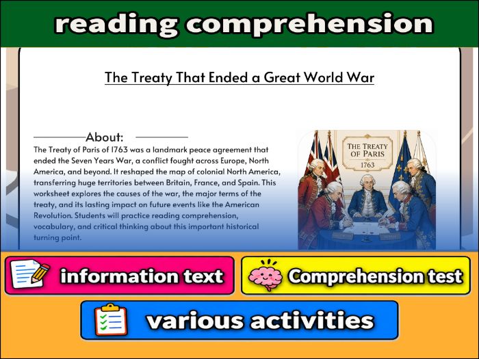 The Treaty That Ended a Great World War  & Comprehension Test