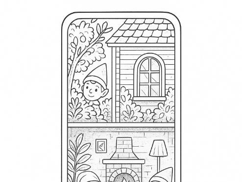 Elf on the Shelf Colouring Bookmark- Elves Hidden in Your Book! Christmas
