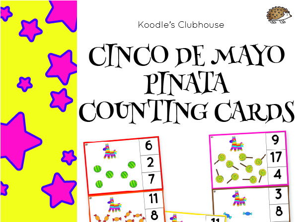 Cinco de mayo pinata counting cards