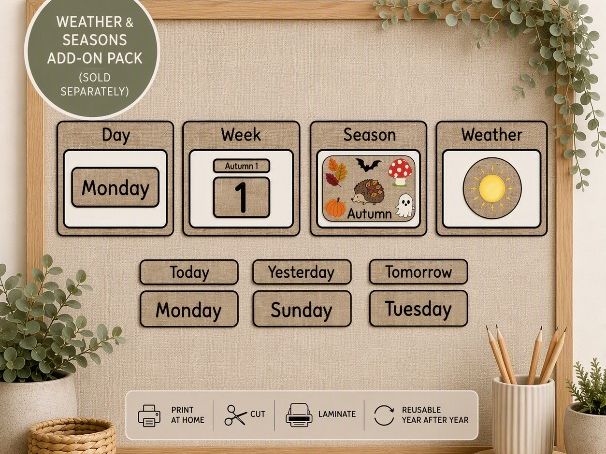 Natural Hessian Weather, Seasons & Daily Routine Display