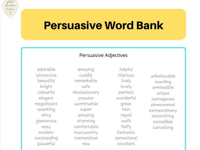 Persuasive Word Bank