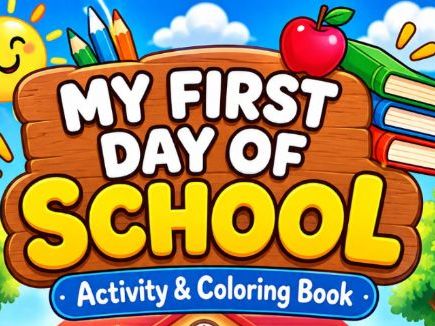 My First Day of School Coloring Book for Kids