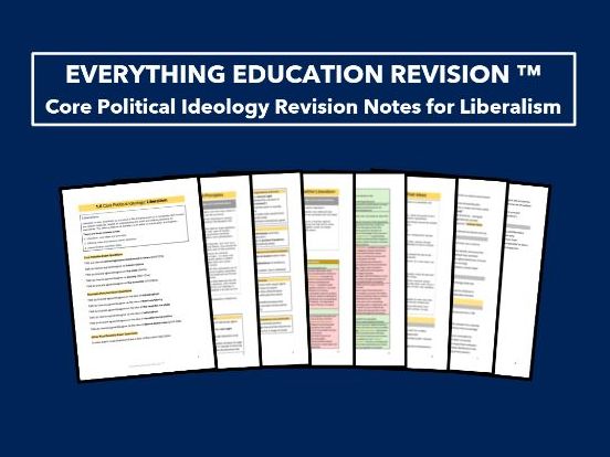 A-Level Edexcel Politics Core Political Ideology Revision Notes for Liberalism