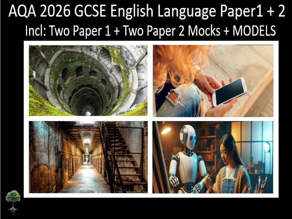 Four AQA 2026 GCSE English Language Paper 1 + 2 Mocks | Models
