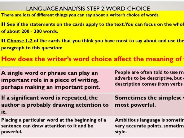 GCSE Language Paper 1 Section A: Reading Fiction