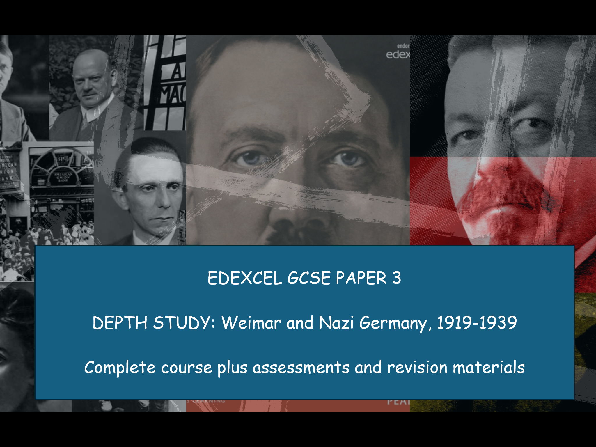 EDEXCEL GCSE WEIMAR AND NAZI GERMANY WHOLE COURSE PLUS COMPREHENSIVE REVISION RESOURCES AND GAMES