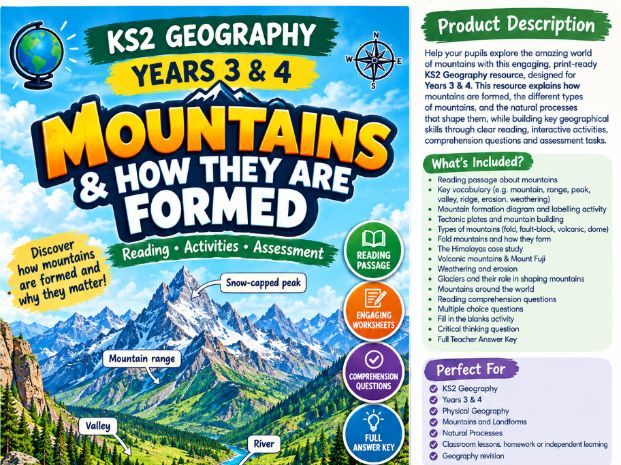 Mountains & How They Are Formed | KS2 Geography Years 3 & 4