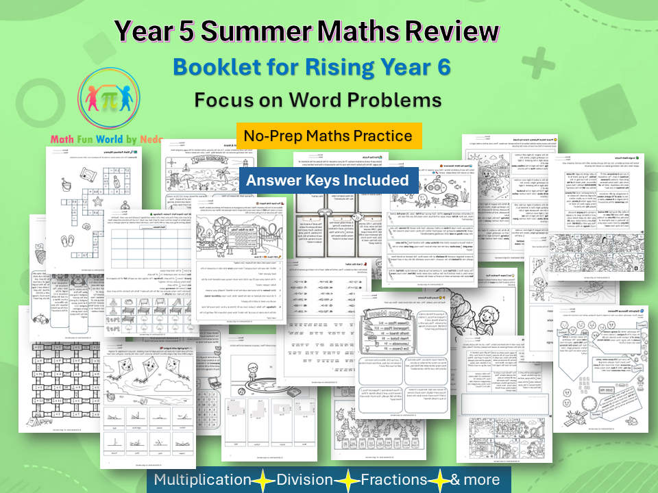 Year 5 to Year 6 Transition Summer Maths Review | Word Problems & Logic