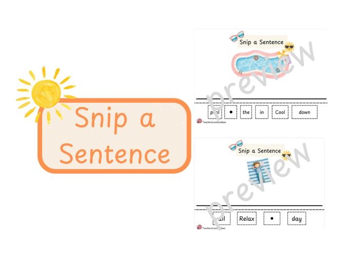 Summer Snip a Sentence