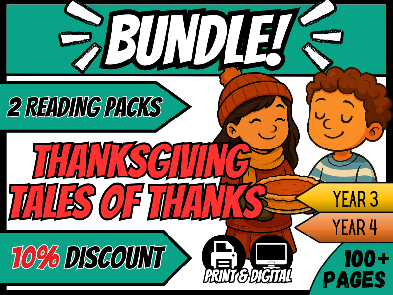 Thanksgiving Tales of Thanks | Reading Comprehension | Year 3/4
