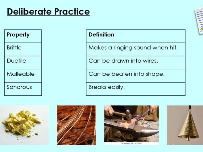 Physical properties of metals and non-metals - KS3 Activate lesson