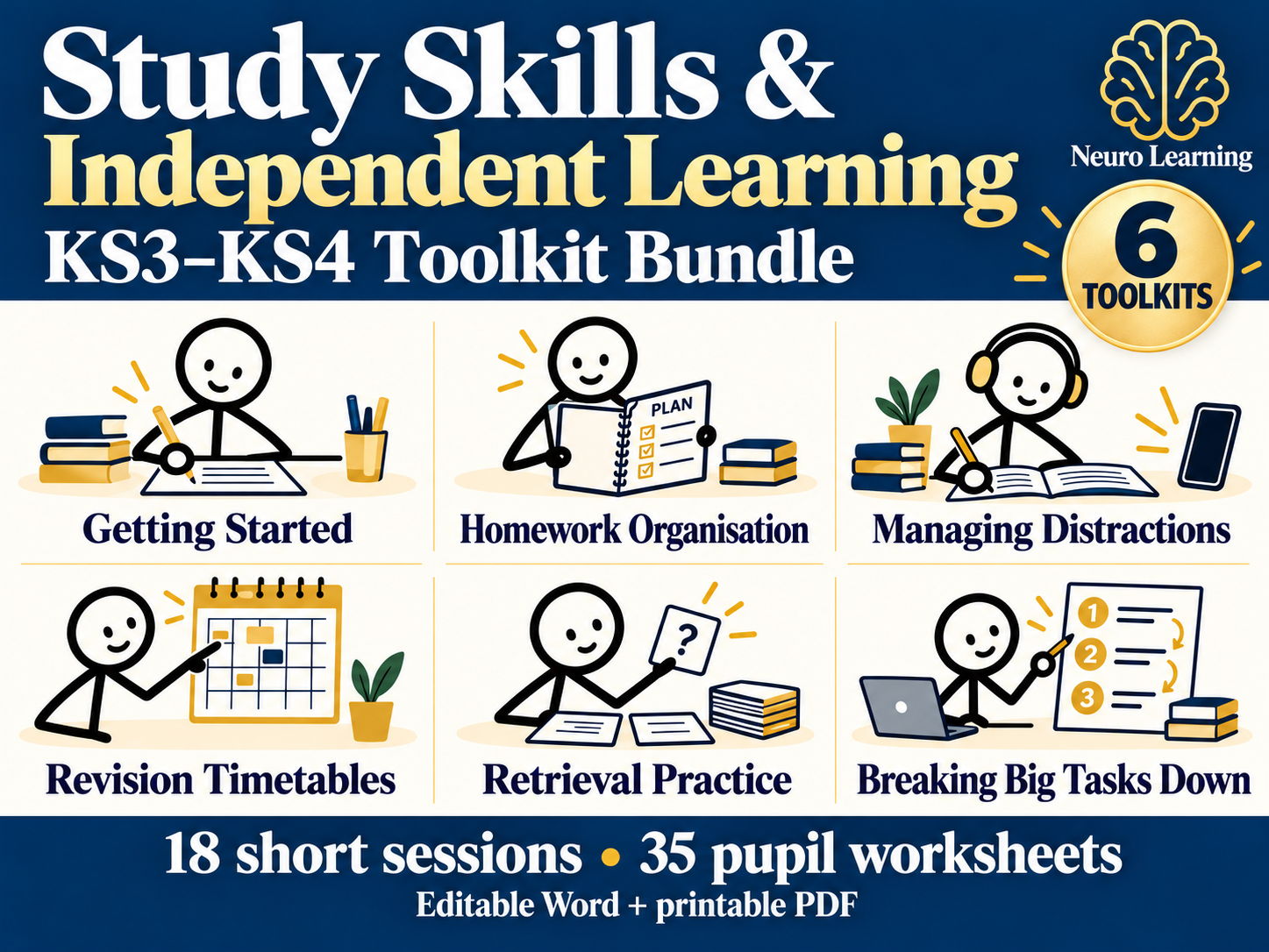 KS3–KS4 Study Skills and Independent Learning Toolkit Bundle.