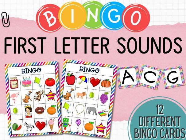 Beginning Sounds Bingo – Alphabet Phonics Game (ESL  |  Early Literacy | KS1)