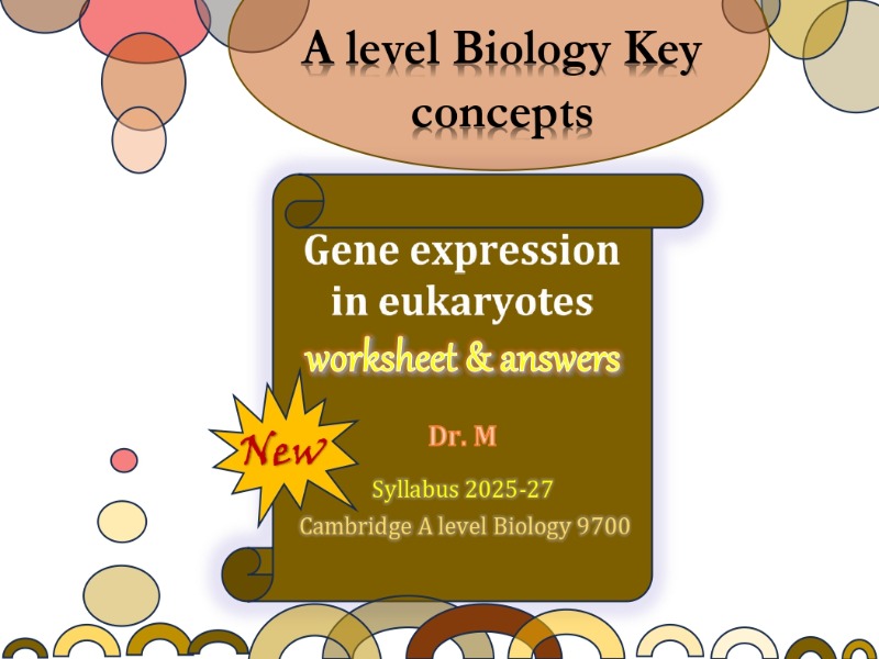 Gene Expression in Eukaryotes (Topic: Inheritance) WS & answers