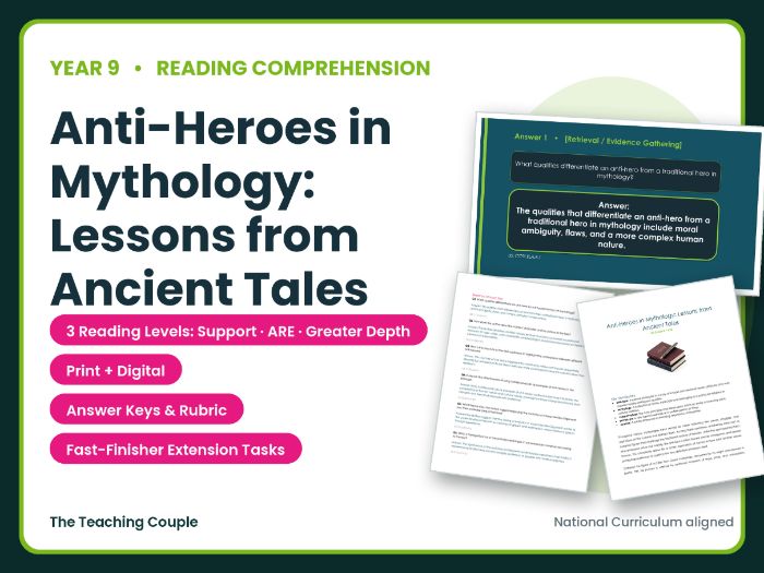 Anti-Heroes in Mythology: Lessons from Ancient Tales Reading Comprehension |