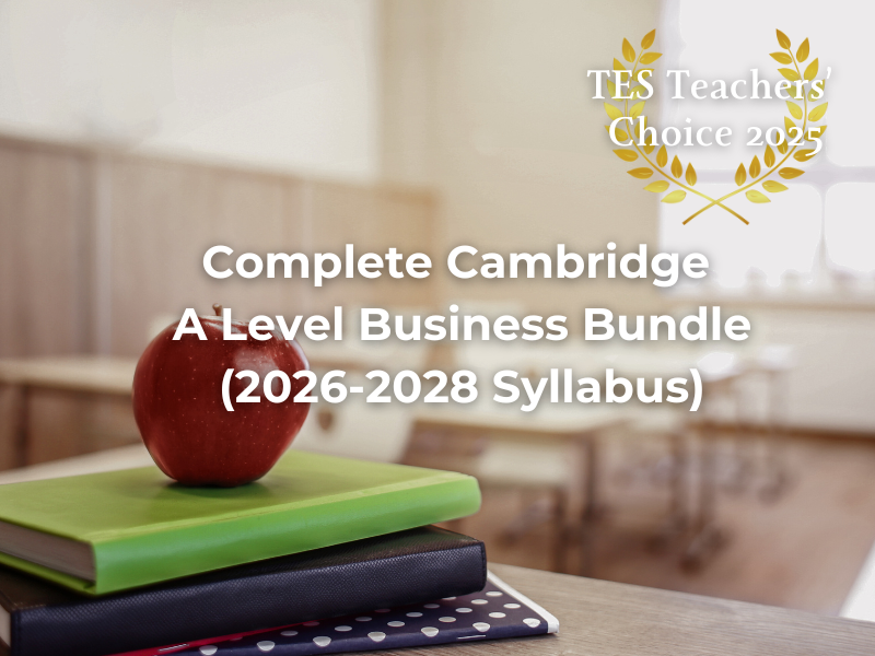 Cambridge A Level Business (9609) Complete Teaching Bundle | 2026–2028 Syllabus | 18 Lessons + Case Study Videos