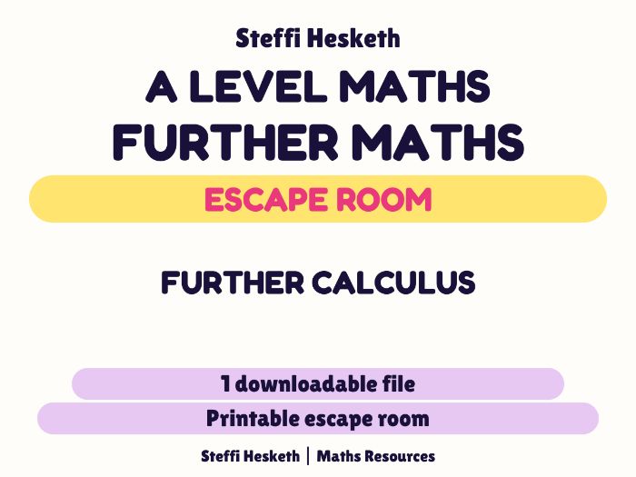 A Level Further Maths Further Calculus Escape Room | Hyperbolic Functions & Differentiation