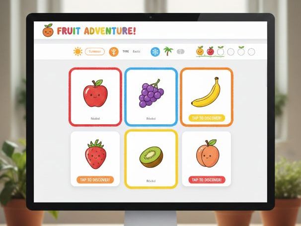 Fruits Vocabulary Flashcards for ESL