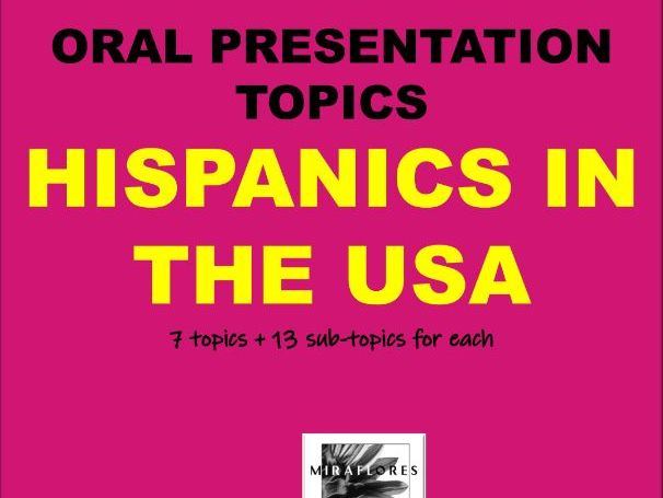 Oral Presentation Topics - THE UNITED STATES – Huge Relevance