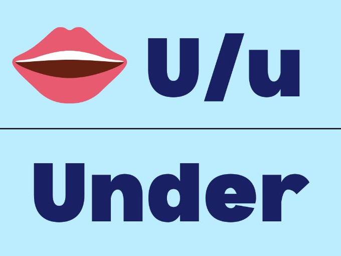 Simple Phonetics Letter U Alphabet Flashcards
