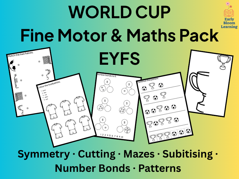 World Cup EYFS Pack: Fine Motor & Maths | Reception