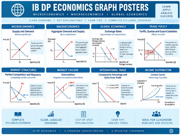 IB DP Economics Graph Posters | Micro, Macro & Global Economics