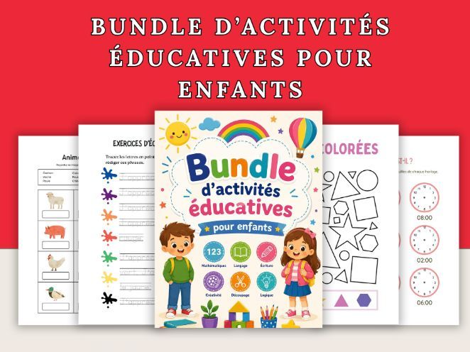 Bundle d’activités éducatives pour enfants
