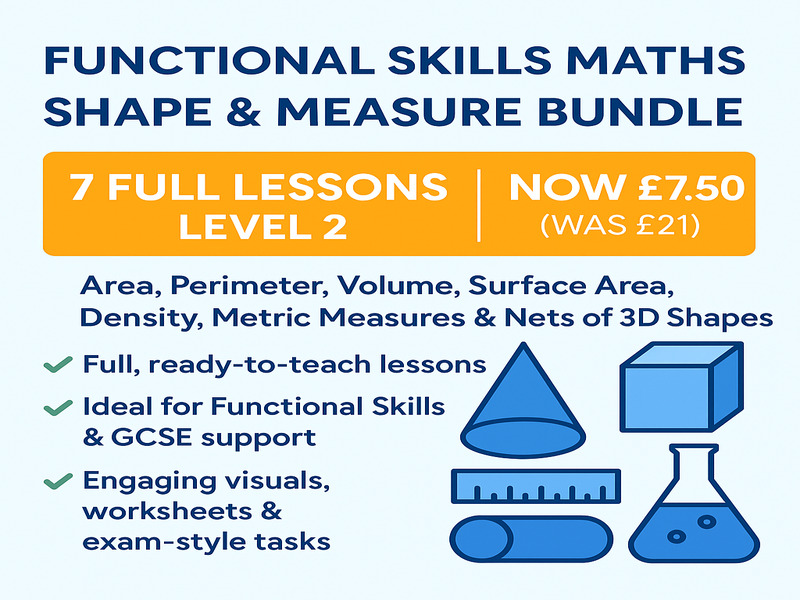 Functional Skills Shape and Measure Lesson Bundle
